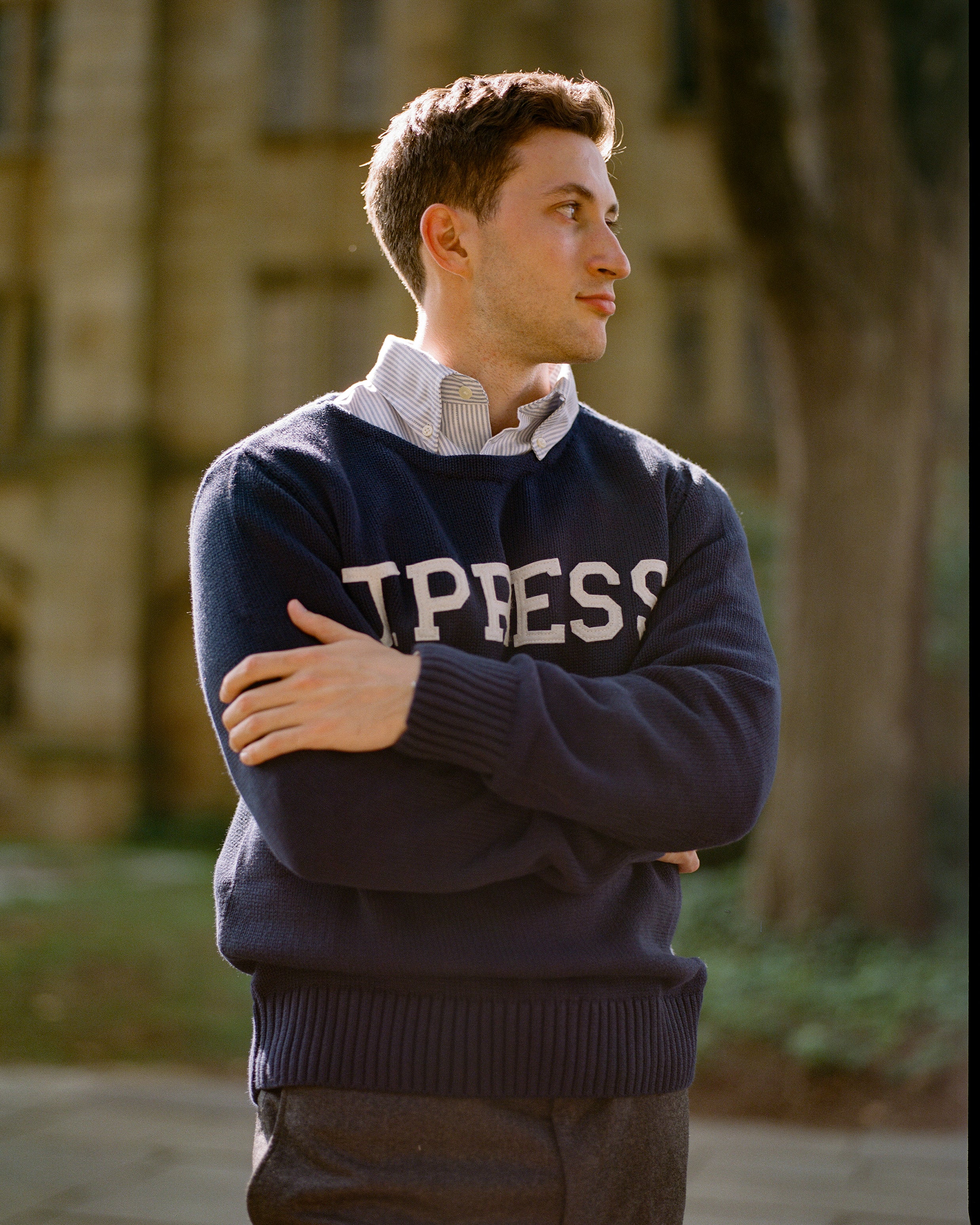 J. Press "Take Ivy" Varsity Boatneck Cotton Sweater