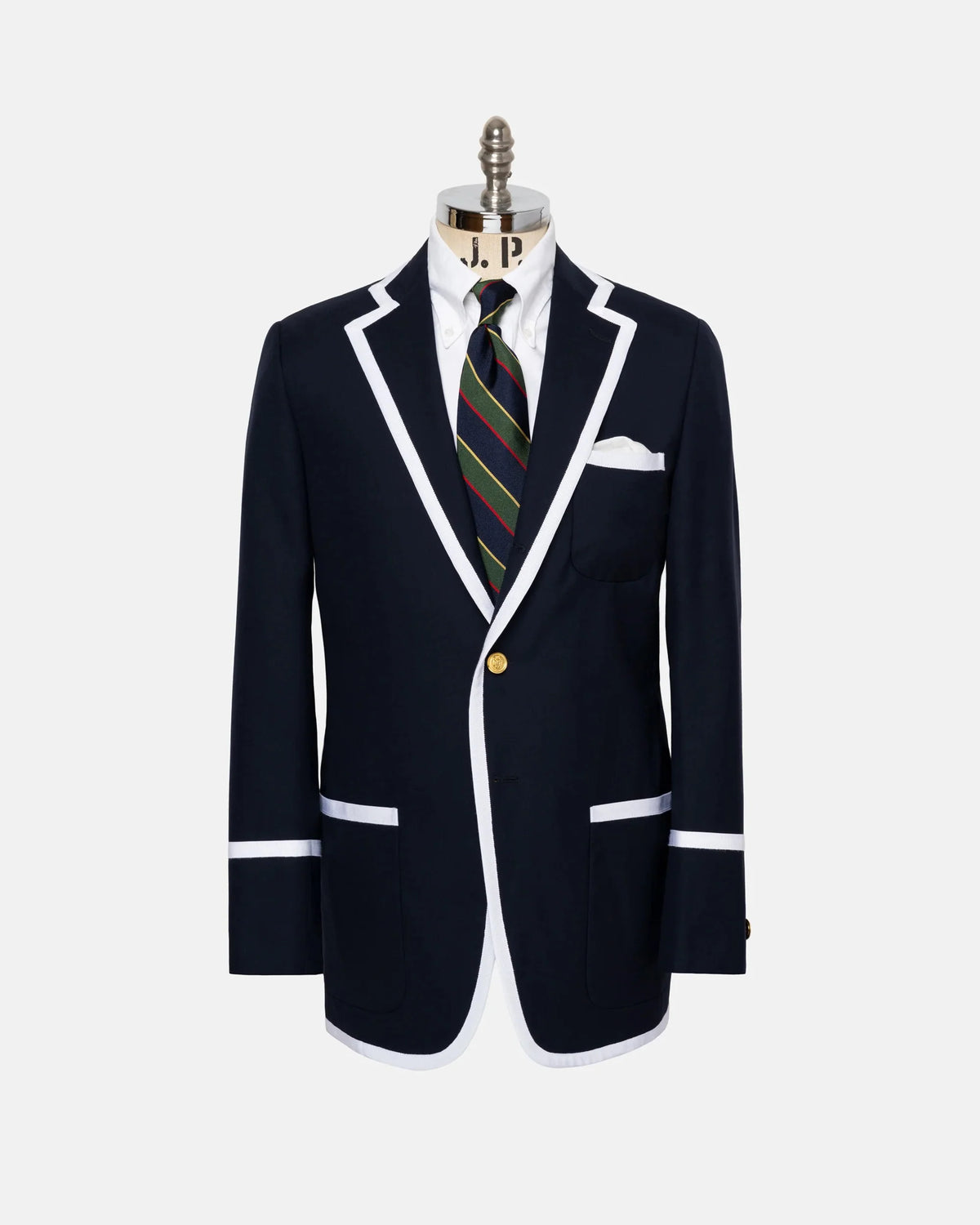 Made-in-USA Navy Tipped Club Blazer