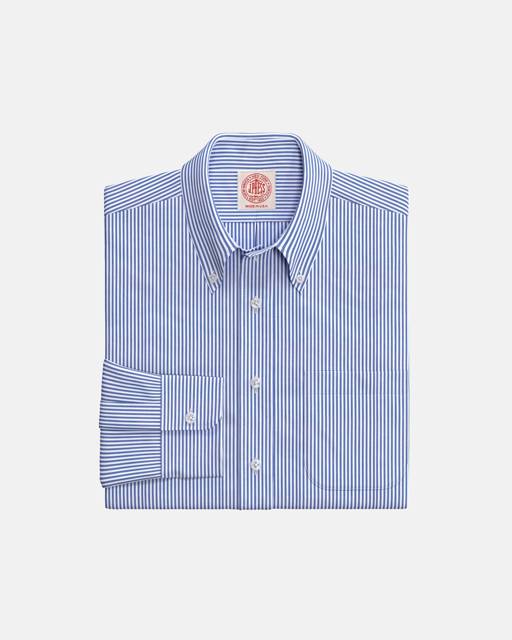 Navy Bengal Stripe Button Down Custom Shirt