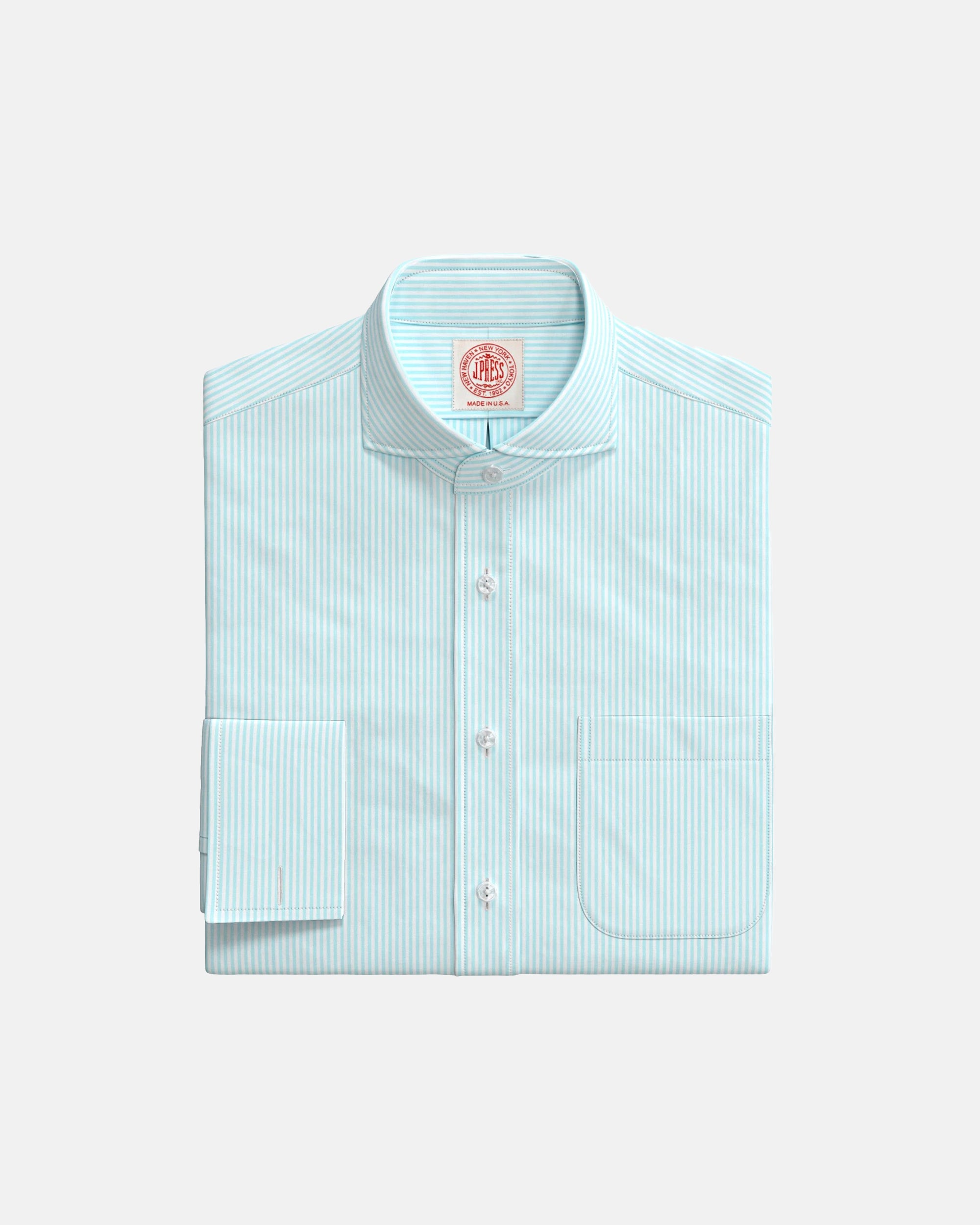 Seafoam Bengal Cutaway Collar Custom Shirt
