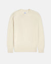 White Wool Crewneck Sweater - Trim Fit