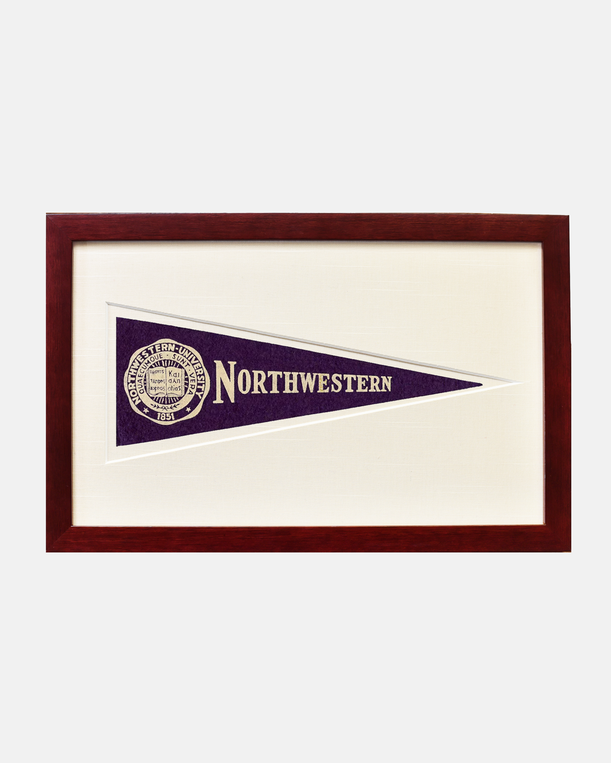 Northwestern University Framed Vintage Pennant