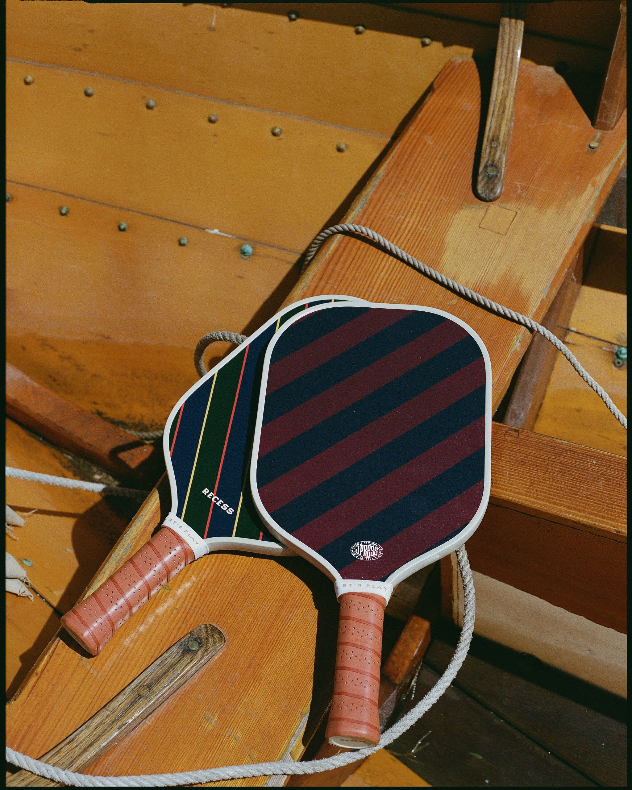 Green & Navy Argyll & Sutherland Regimental Stripe Pickleball Paddle
