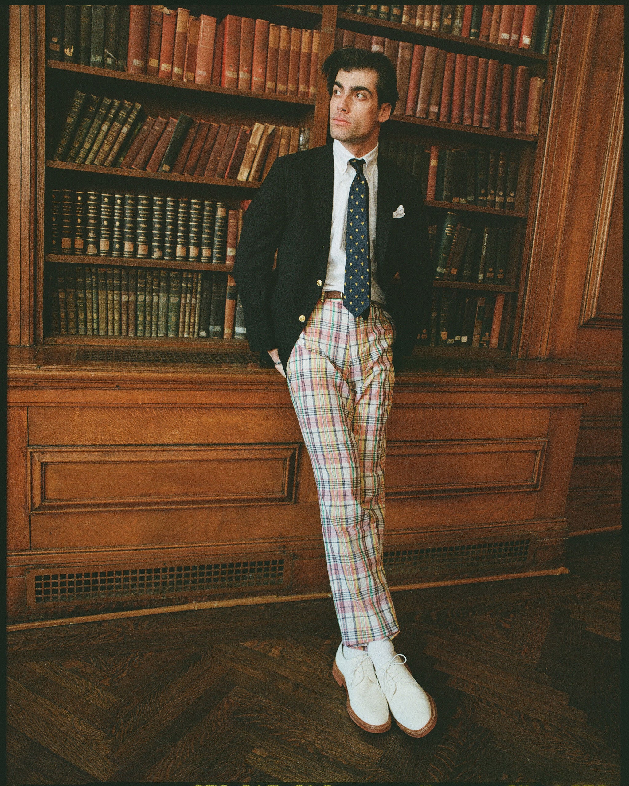 Made-in-USA Peach & Yellow Pastel Authentic Madras Trouser