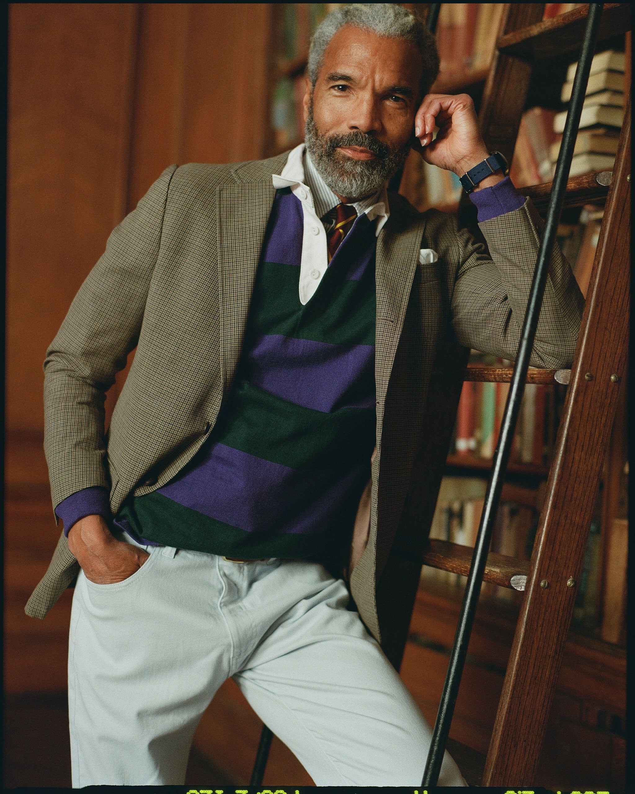 Made-in-USA Olive Mini Check Fox Air Wool Sport Coat