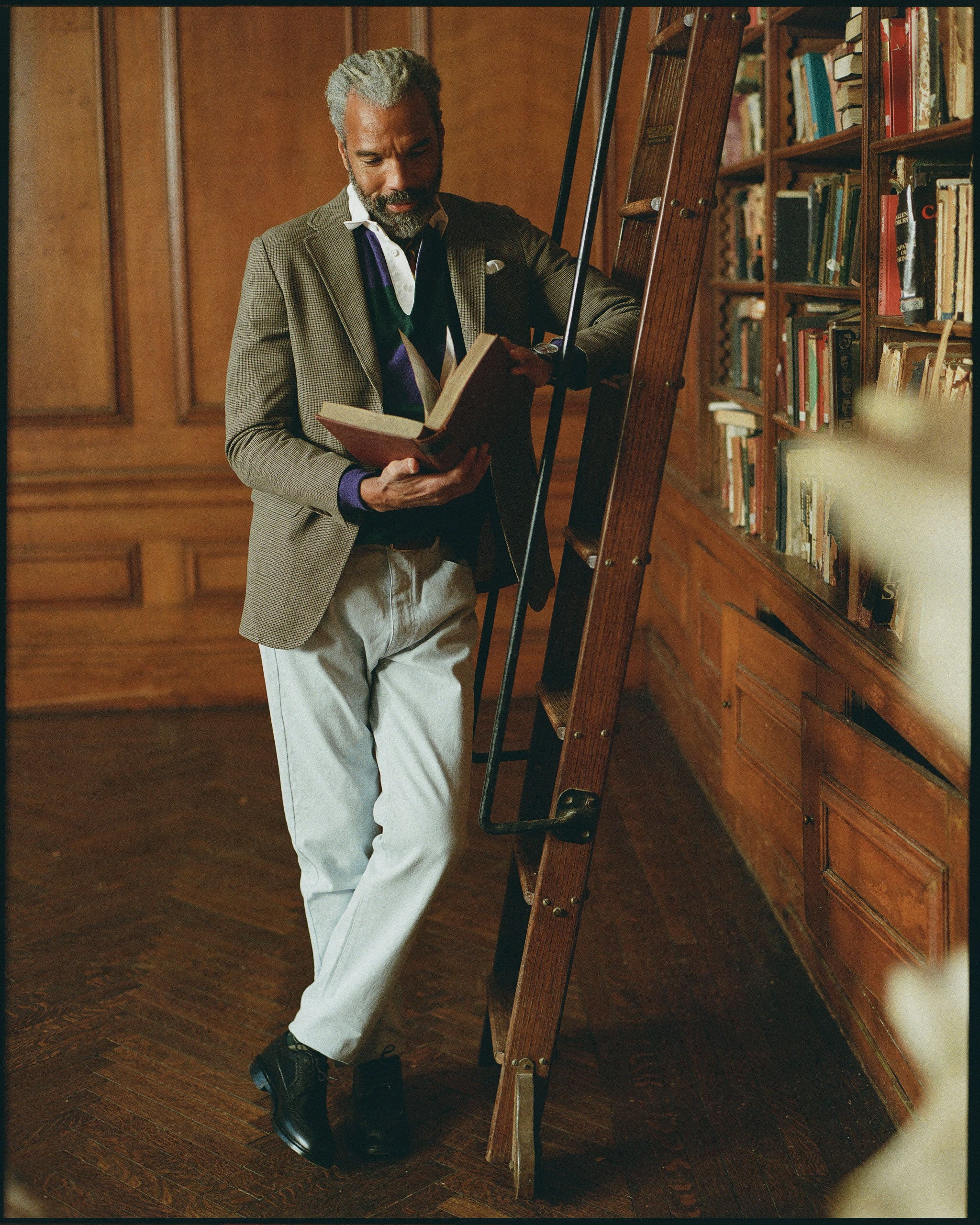 Made-in-USA Olive Mini Check Fox Air Wool Sport Coat