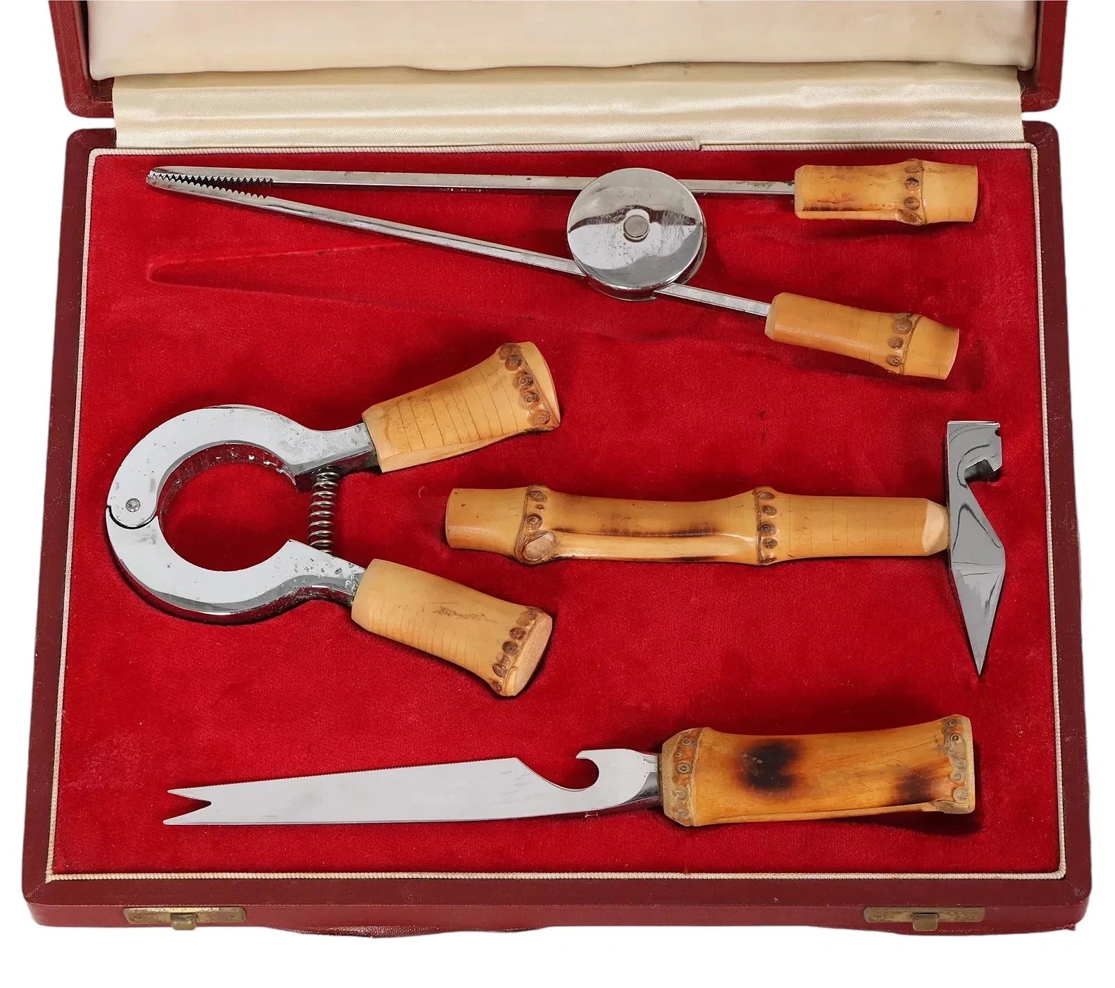 Asprey London Set of 4 Bamboo Barware Tools