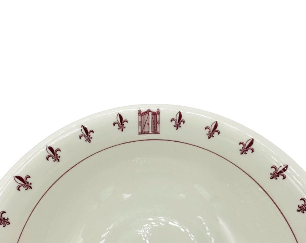 Vintage The 21 Club NYC Restaurant Iron Gate Fleur di Lis Serving Bowl
