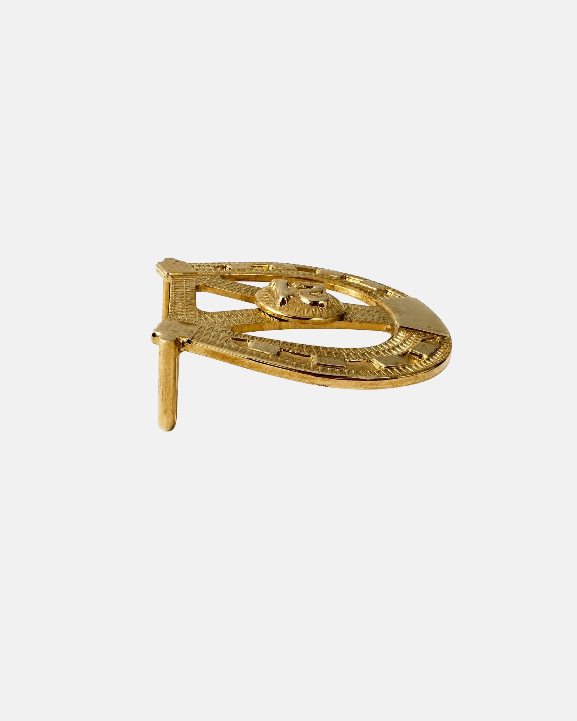 Vintage The 21 Club NYC Restaurant Gold Tone Horseshoe Belt Buckle