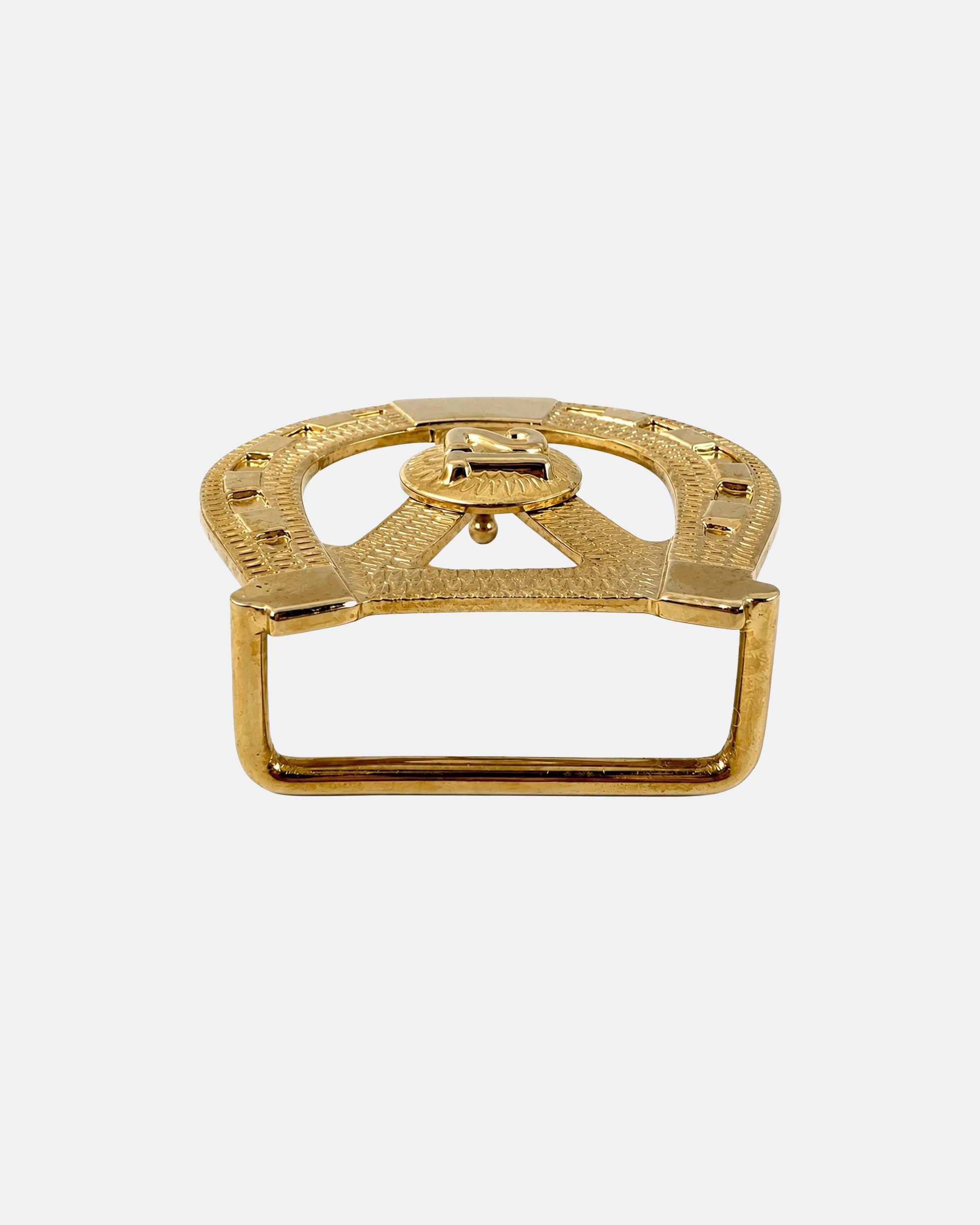 Vintage The 21 Club NYC Restaurant Gold Tone Horseshoe Belt Buckle