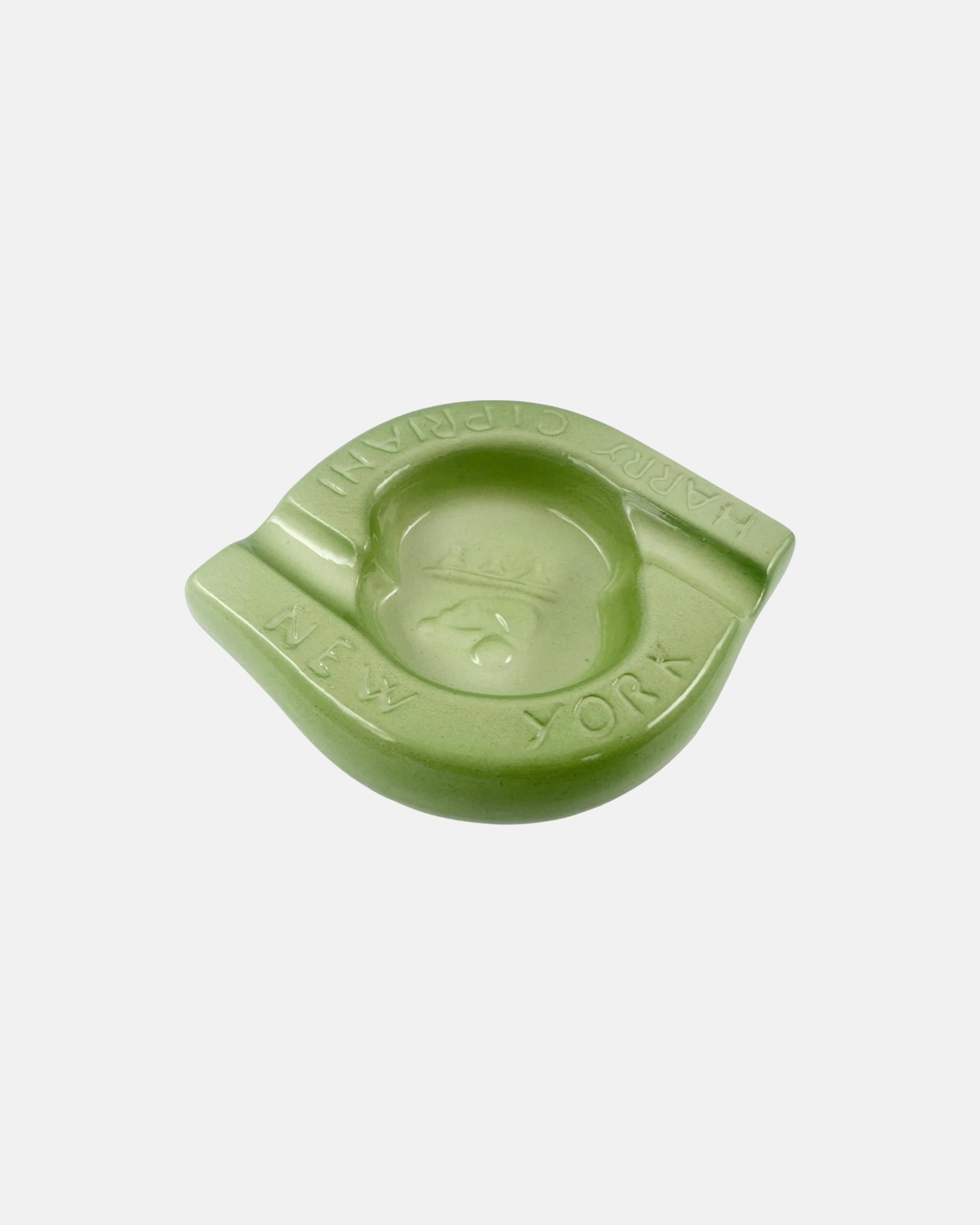 Vintage Harry Cipriani New York Green Ceramic Ashtray
