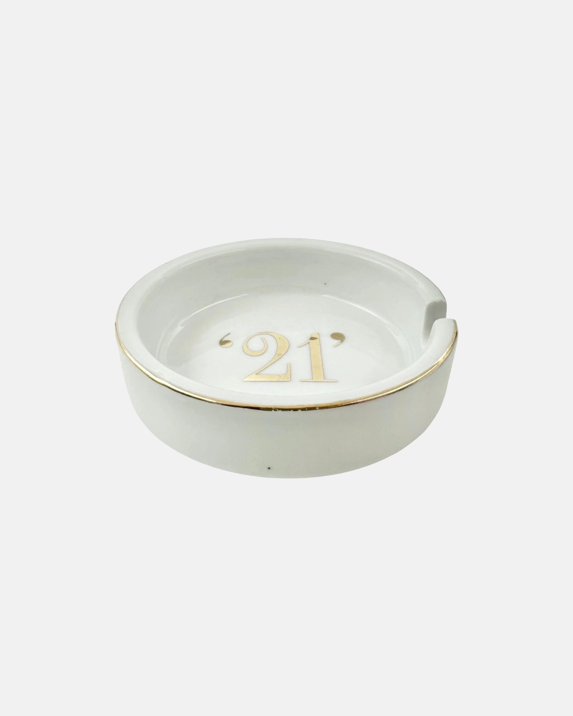 Vintage The 21 Club NYC Restaurant White Porcelain Ashtray