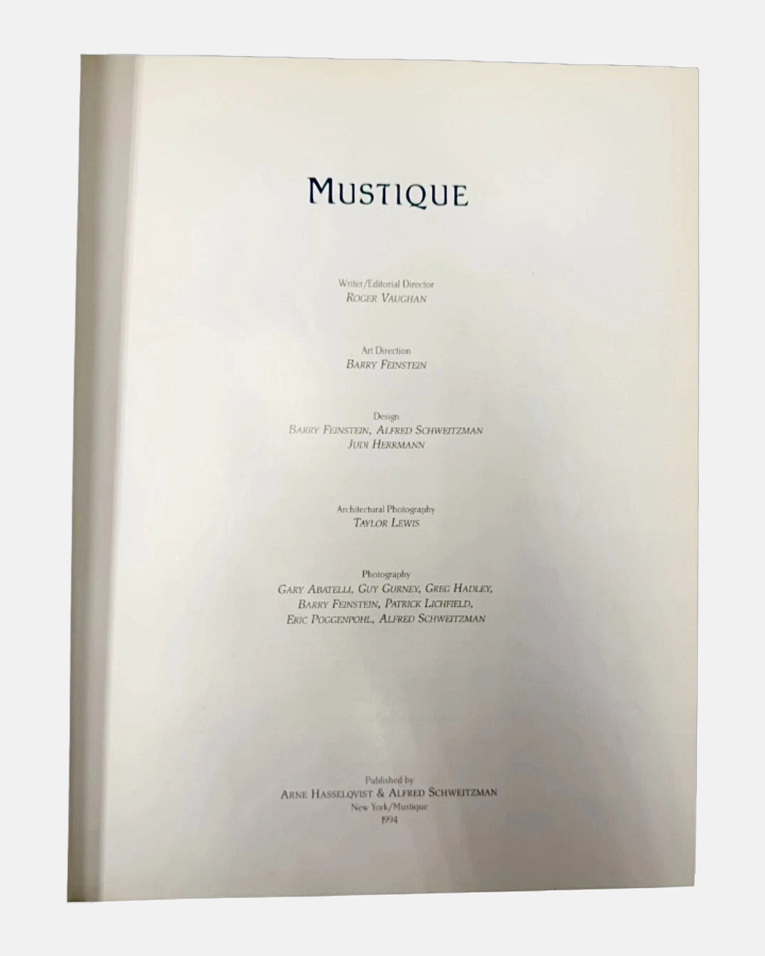 Mustique by Roger Vaughan 1994 Hardcover First Edition Caribbean Island