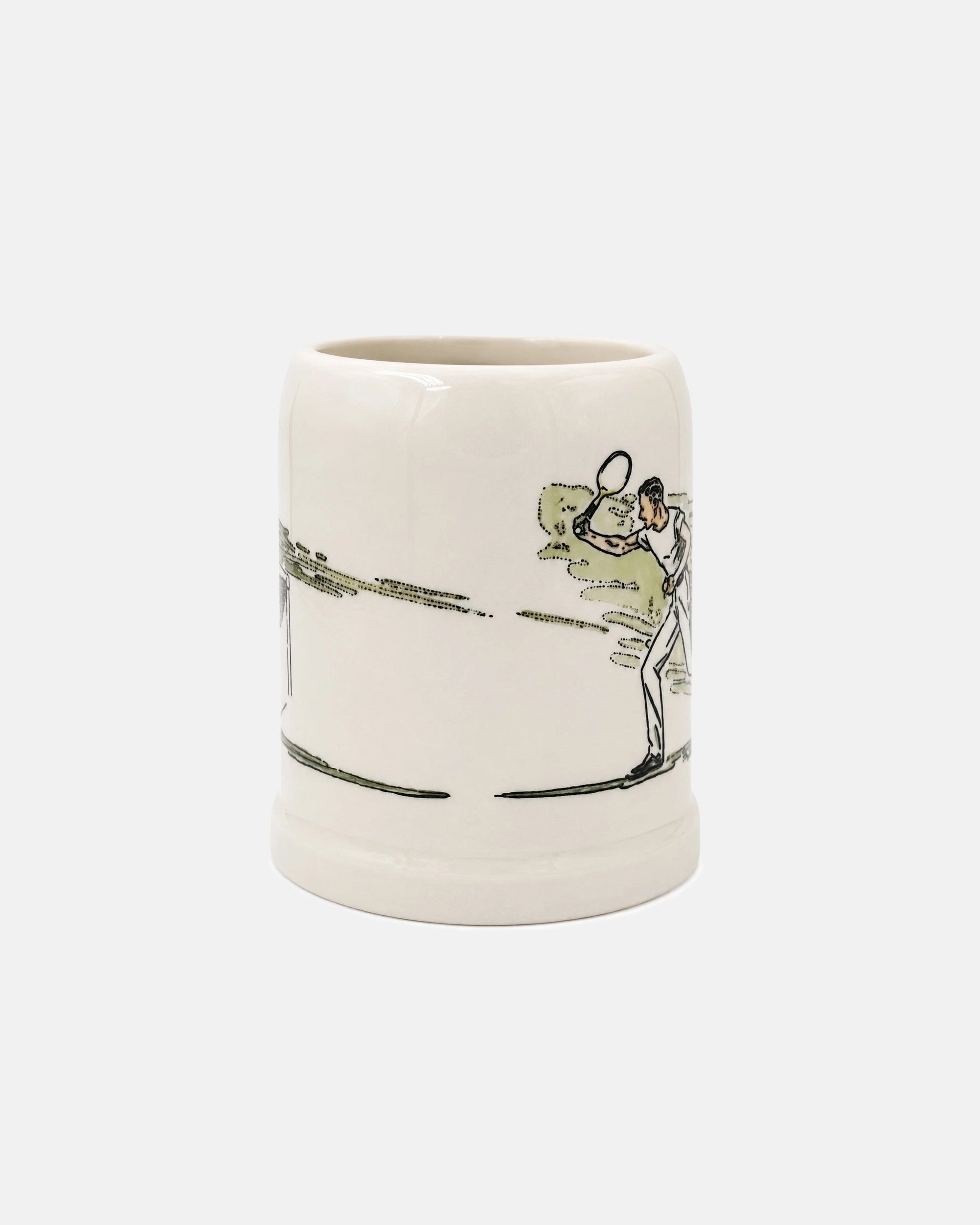 Vintage Paul Brown Tennis Player Ceramic Mug