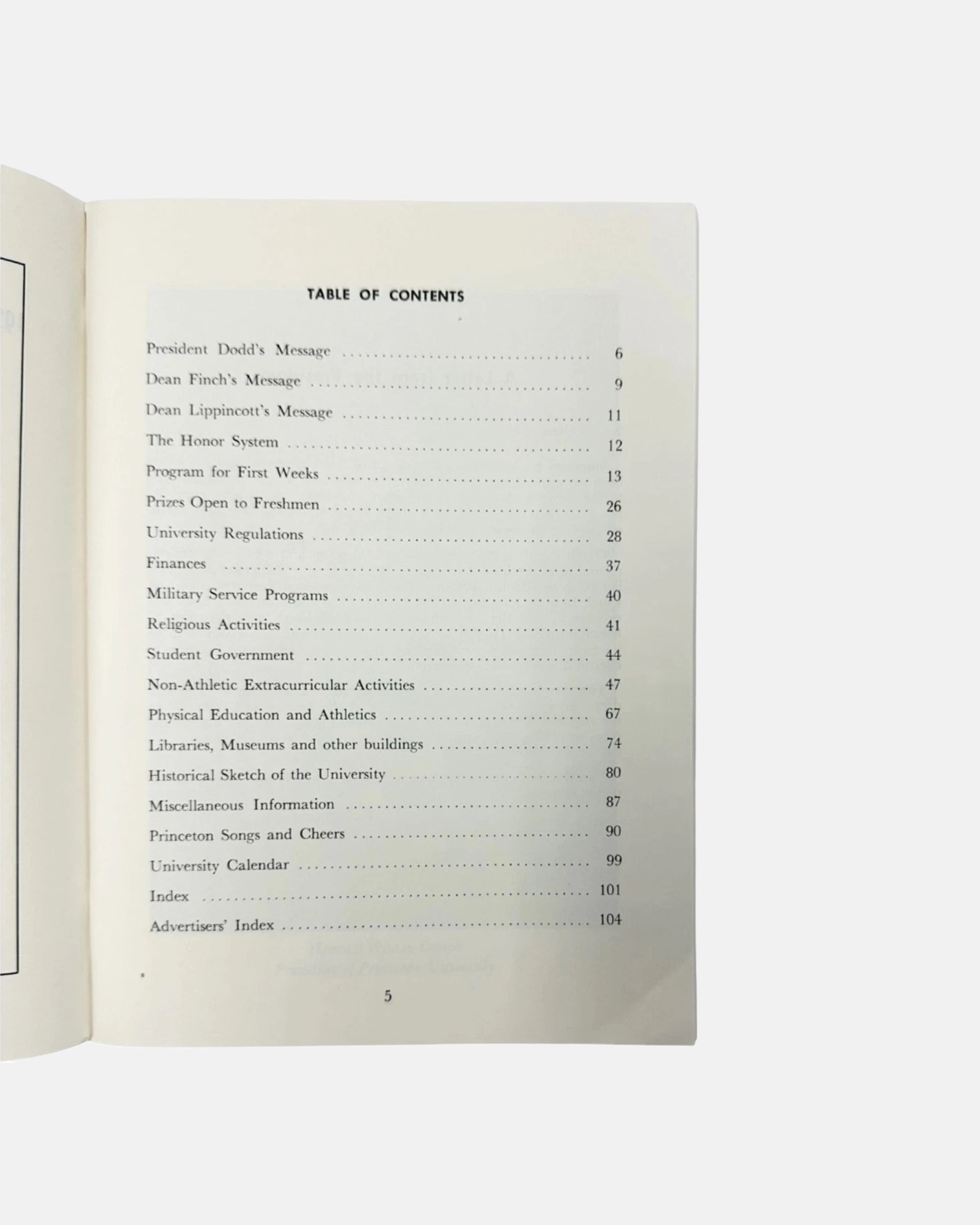 Vintage Princeton University Freshman Handbook 1956-1957 Booklet
