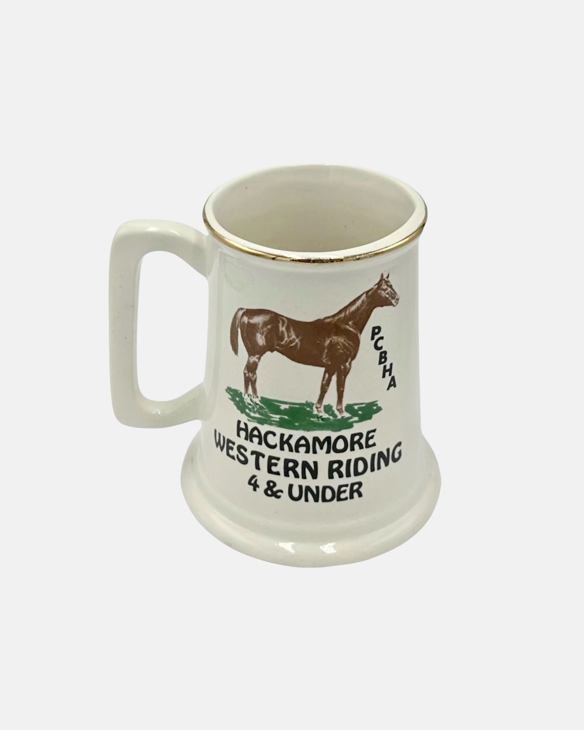 Vintage Quarter Horse Show 1977 Riverside California Equestrian Ceramic Mug