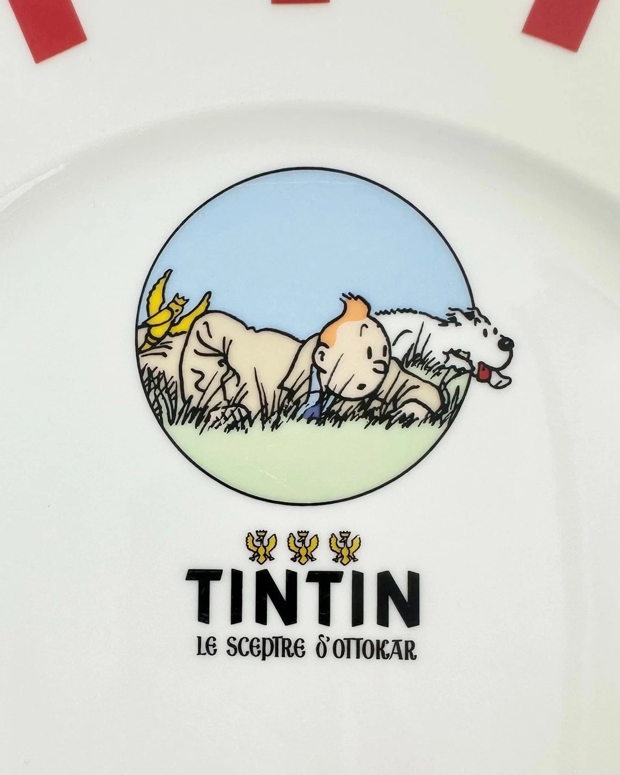 Vintage Tintin & Snowy Porcelain Ceramic Plate 10.5"D