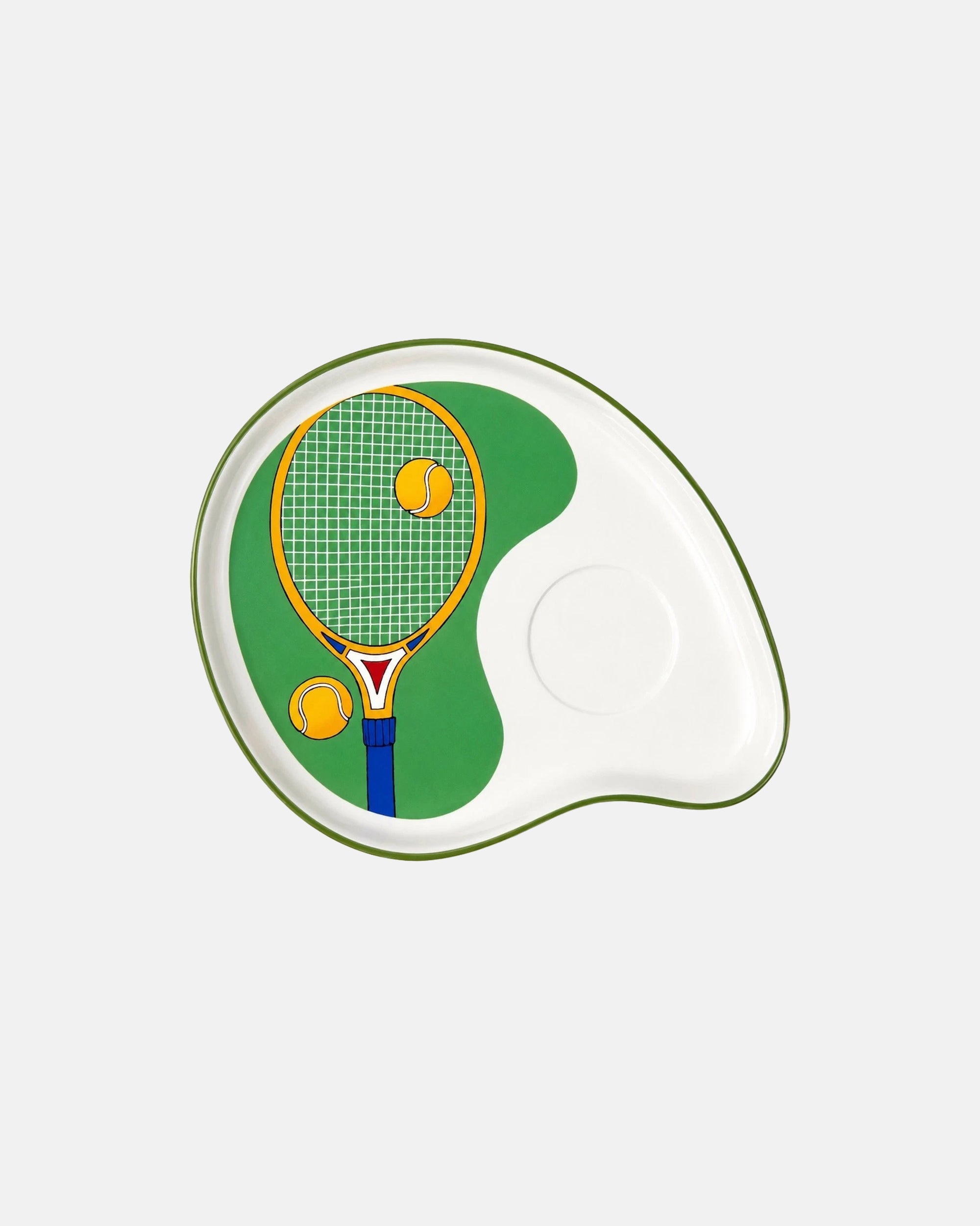 Vintage Tennis Racket Ceramic Coffee Cup & Saucer Set