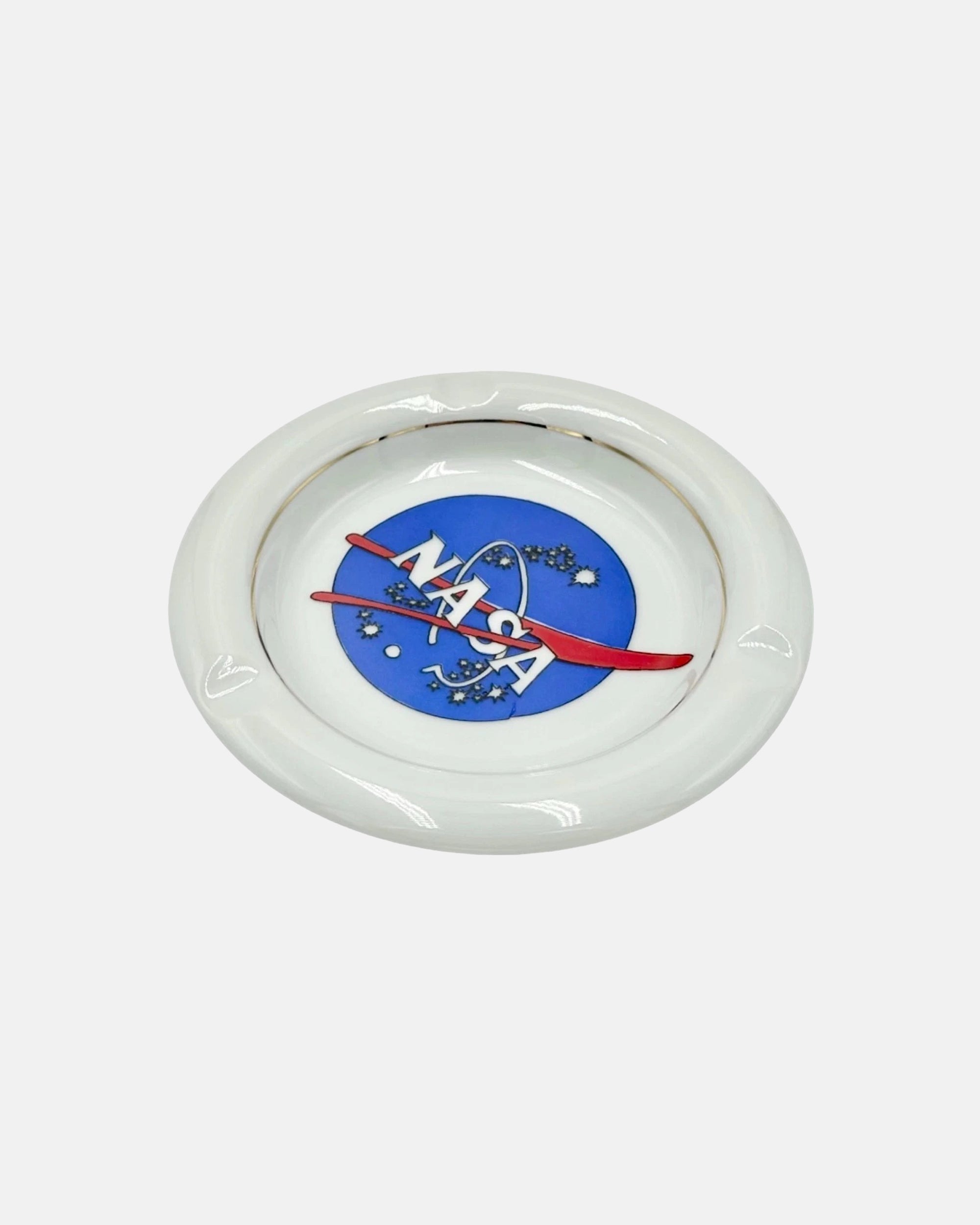 Vintage NASA Meatball Logo Ceramic Ashtray Catchall Dish
