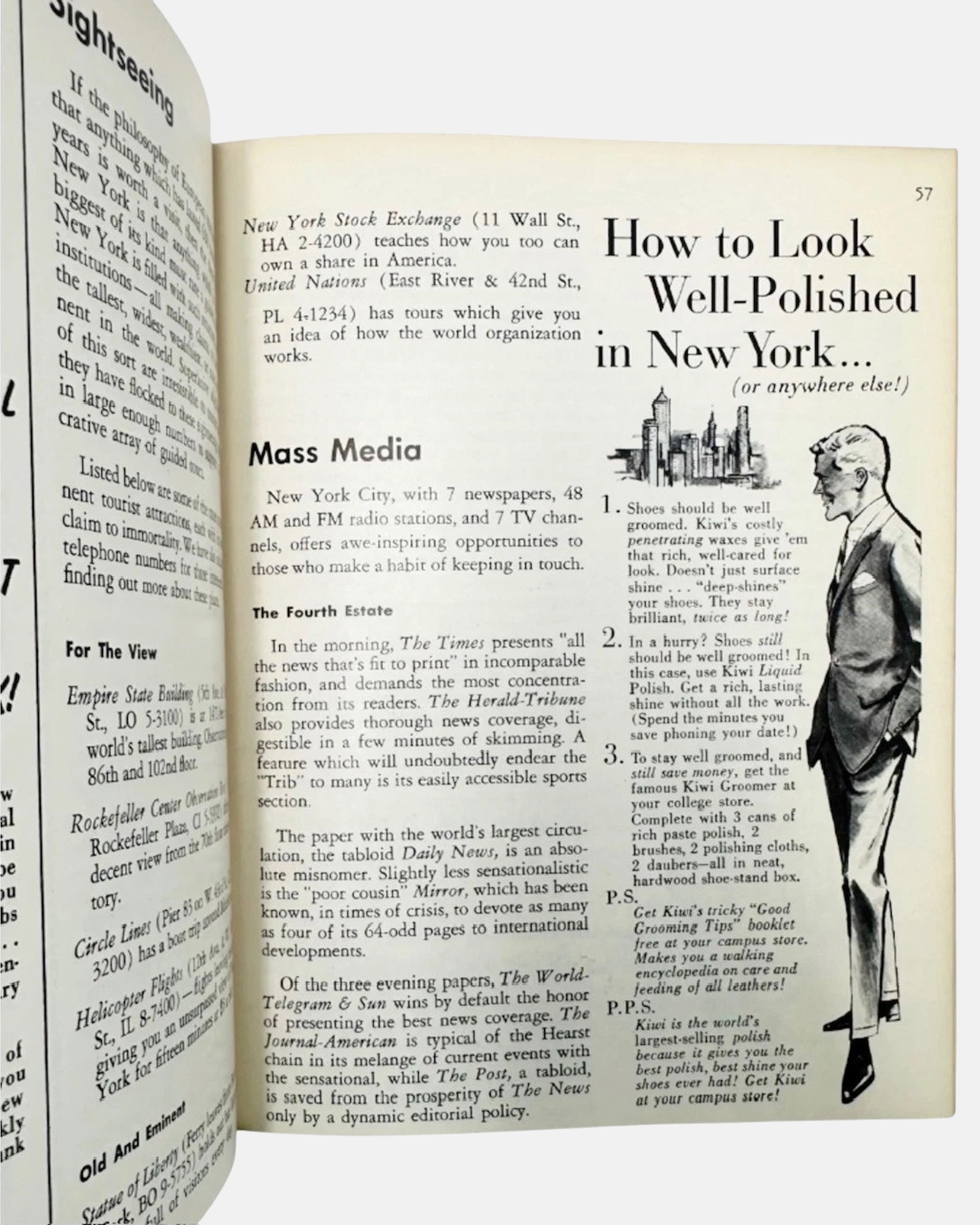 The Ivy League Guide to New York 1960-61 NYC Travel Guide Vintage Booklet