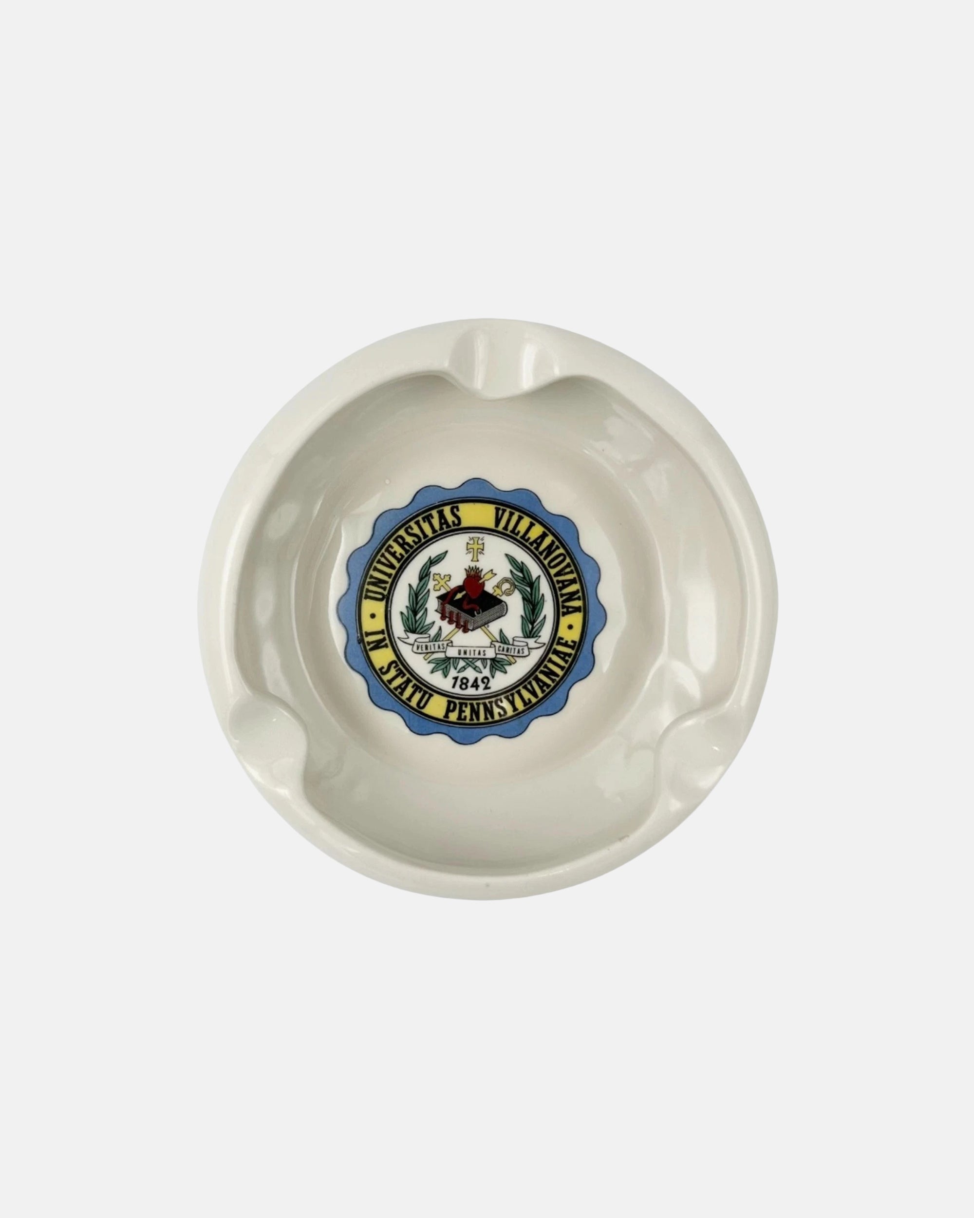 Vintage Villanova University Ceramic Ashtray Catchall Dish