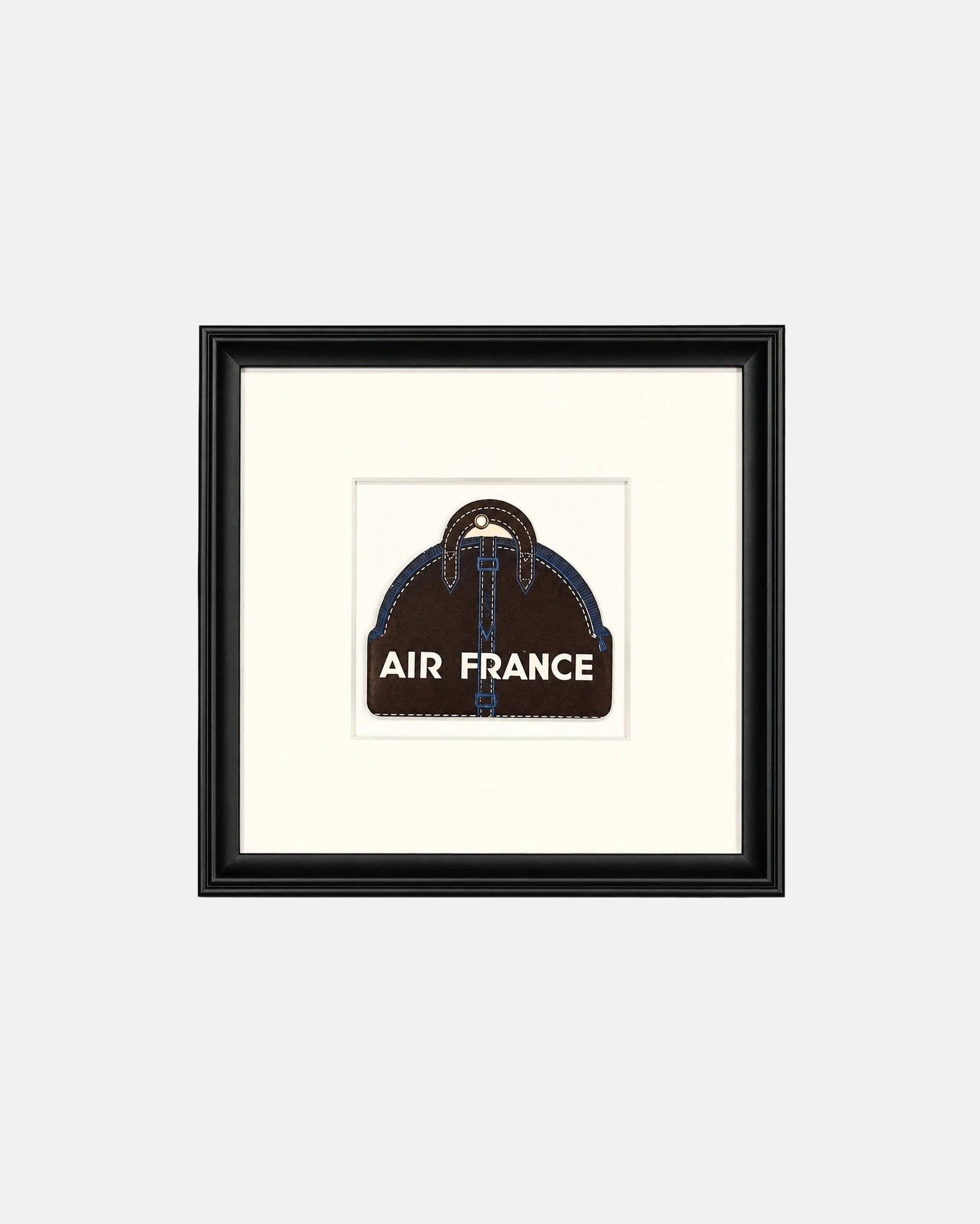 Vintage Air France Framed Luggage Label 8.5 x 8.5 in.